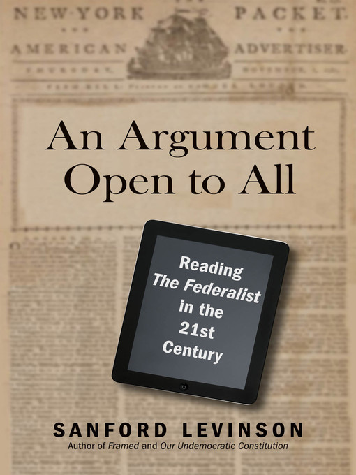 Cover image for An Argument Open to All
